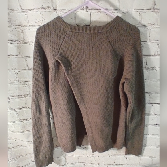 Madewell Province Split Back Grey Sweater M - Picture 1 of 15